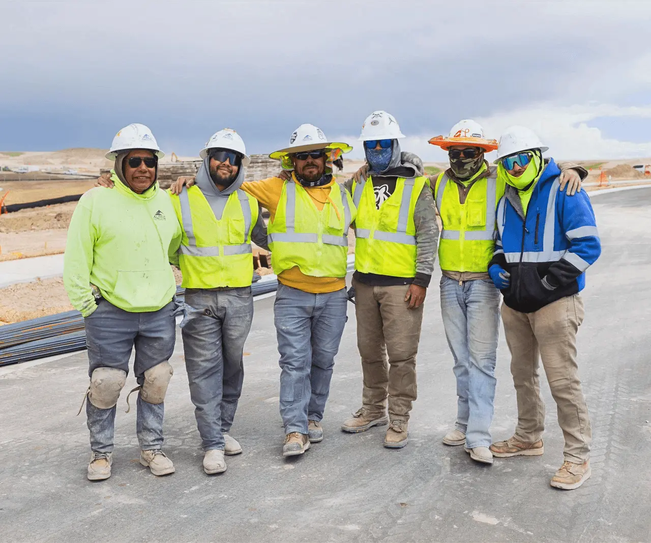 Alpine crew members at a jobsite